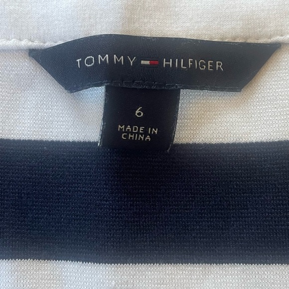 Tommy Hilfiger Stripe Fit and Flare Dress Size 6 Nautical Preppy Coastal - Picture 6 of 6
